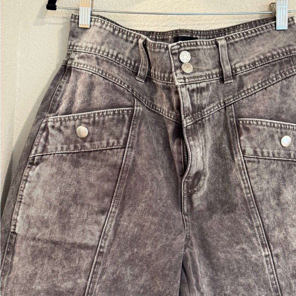 Gray Women's Barrel Jeans